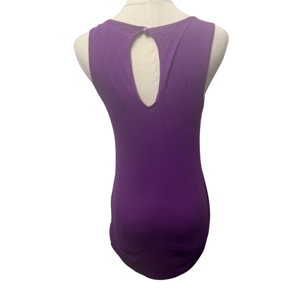 2b BEBE beaded tank with keyhole back - Picture 2 of 4